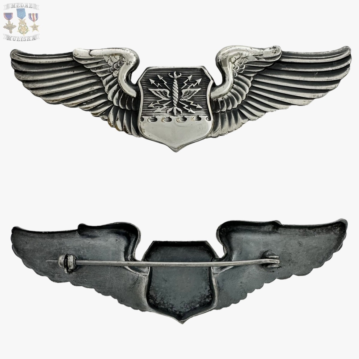 KOREAN WAR US AIR FORCE NAVIGATOR BOMBARDIER WINGS 3” SIZE PIN
