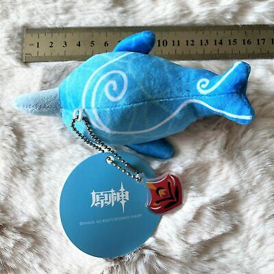 Official MiHoYo Genshin Impact Fatui Tartaglia Whale Plush Keychain Toy In Stock