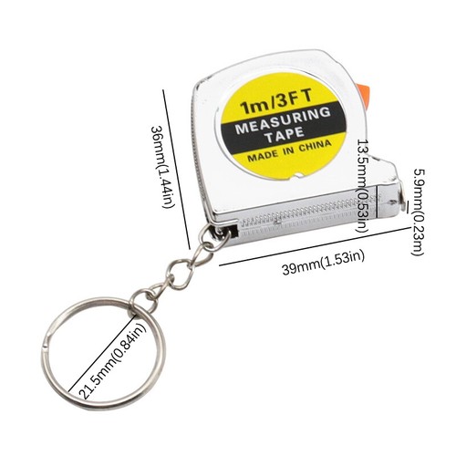 1M Multipurpose Measure Tape With Keychain Portable Small Soft Steel Ruler - Picture 9 of 12