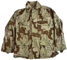 US Military Chocolate Chip Camo Shirt Size Small Desert Storm Brown Long Sleeve