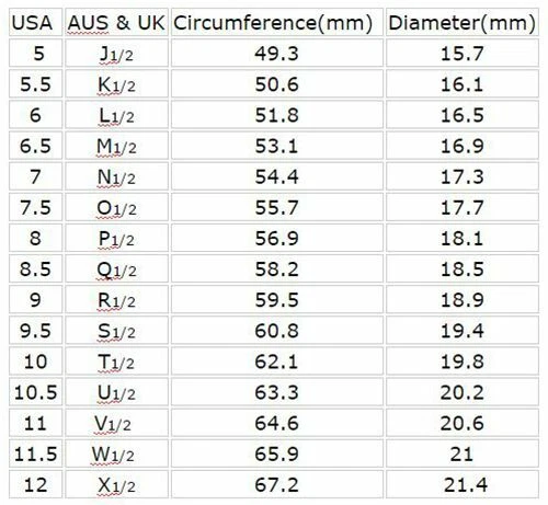 9 us ring size outlet