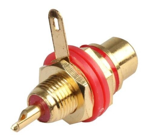 Châssis Douille, Phono / Rca, Or / Rouge, Rca ( ) Acoustique / Vidéo Connecteur