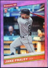 Jake Fraley HOLO PURPLE 2020 Donruss Baseball Retro 1986 #256 Seattle Mariners