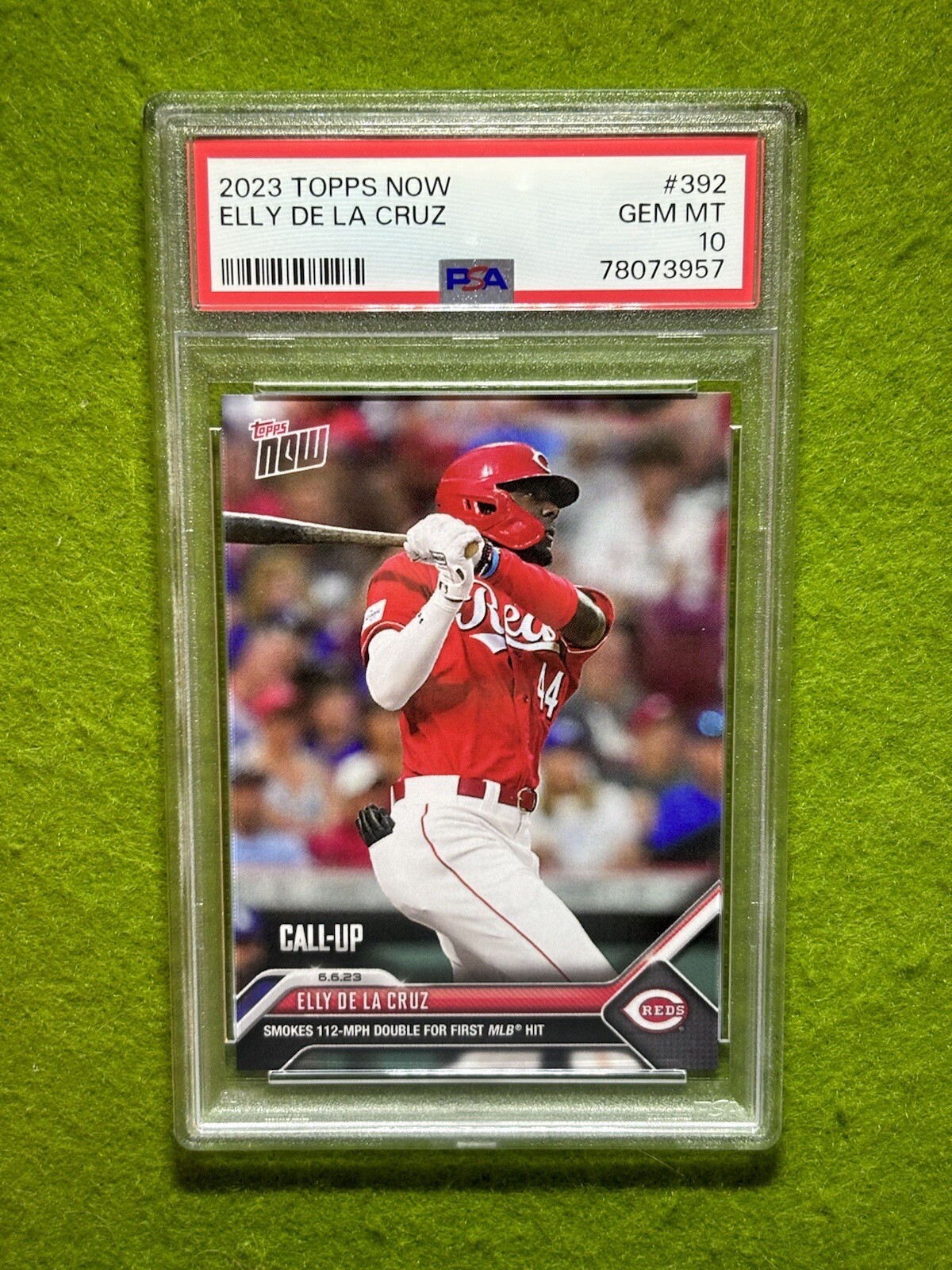 Elly De La Cruz PSA 10 ROOKIE CARD /25773 SP REDS RC 2023 Topps Now CALL-UP   rc view 7