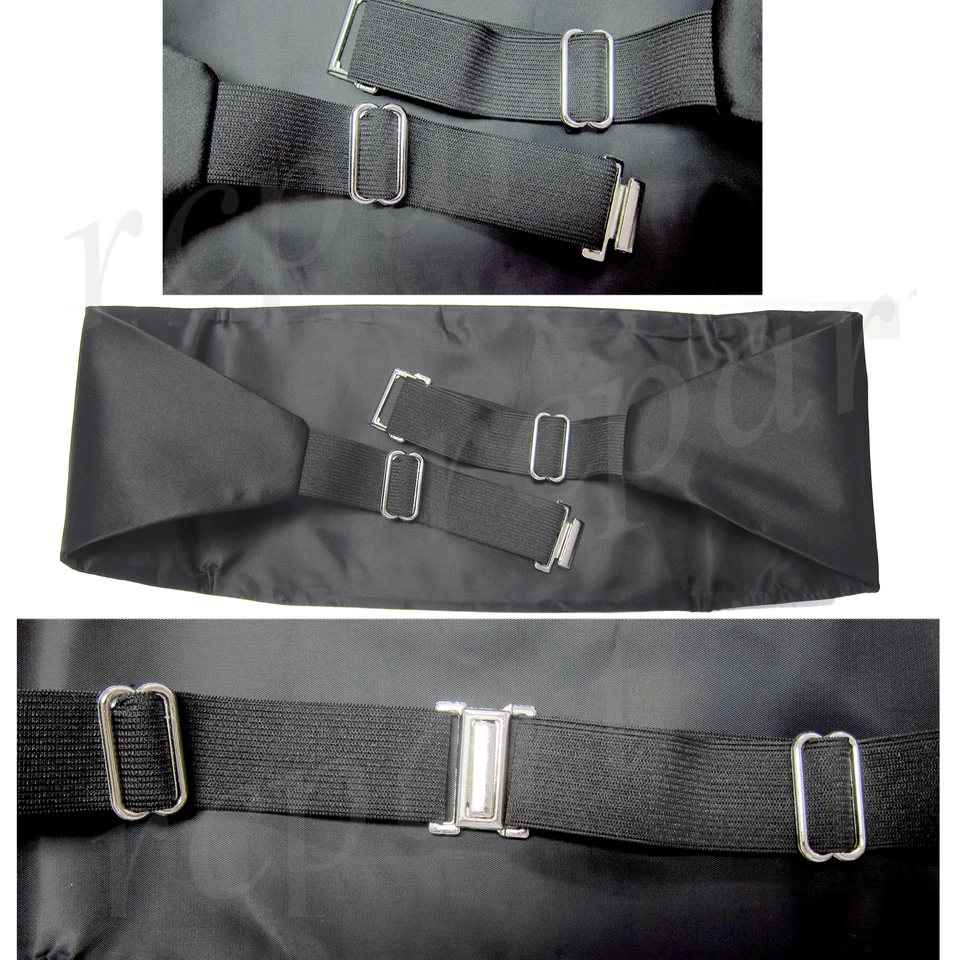 NEW in box Men's 100% SILK Cummerbund, bowtie set solid RED wedding formal - Image 3 of 3