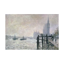 Claude Monet - The Thames below Westminster Hand-painted Oil Painting Wall Art