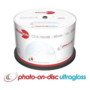 PRIMEON Pri Cd-r 52x Photo ULT PR CB 50stk