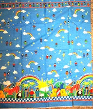 LIGHT OF THE WORLD Boarded  Bible  Fabric Panel  34" X 44"