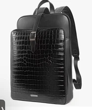 CLUCI Leather Backpack for Women, 15.6 inch Laptop Bag, Large Genuine Work Backp