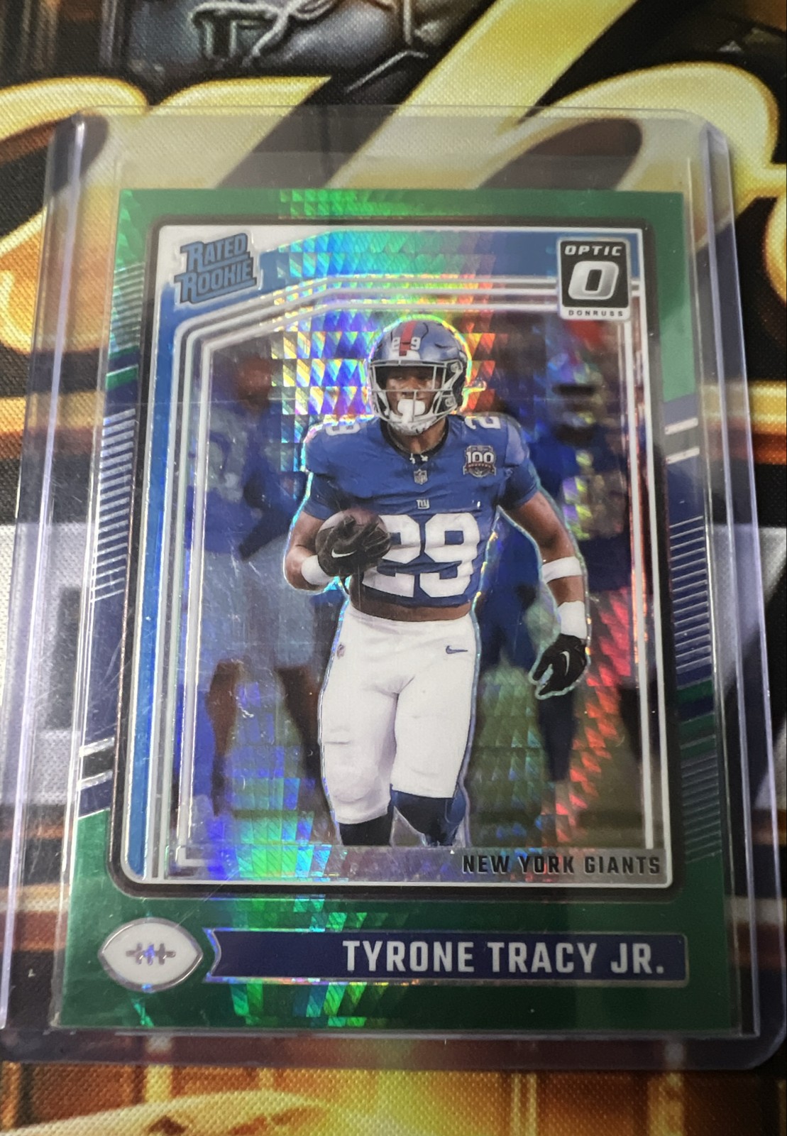2024 Panini Donruss Optic - Rated Rookie Tyrone Tracy Jr. #259 Green Hyper Prizm