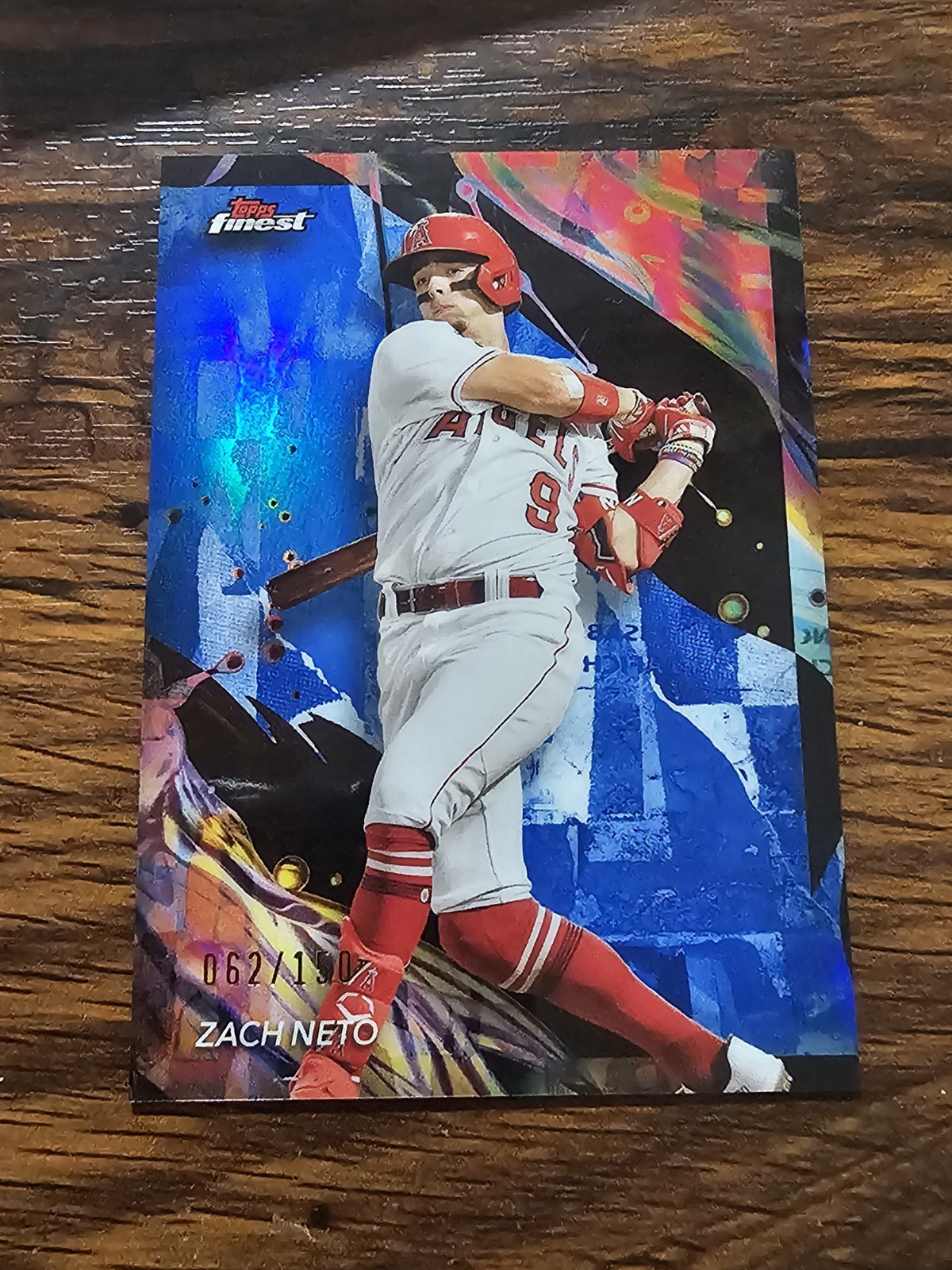 2024 Topps Finest Uncommon Blue Refractor /150 Zach Neto #137