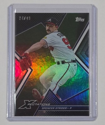 2023 Topps Xpectations SPENCER STRIDER Iridescent Foil #'d /49 Card #41