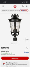 John Timberland Casa Marseille Vintage Outdoor Post Light Textured Black Scroll