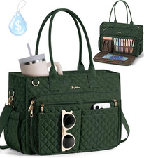Teacher Tote Bag for Women, 15.6" Laptop Work Tote Computer Bag