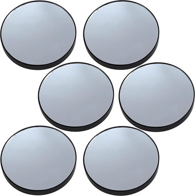 6-Pack 10X Magnification Mirror with Suction Cups, Black, 3-Inch Diameter
