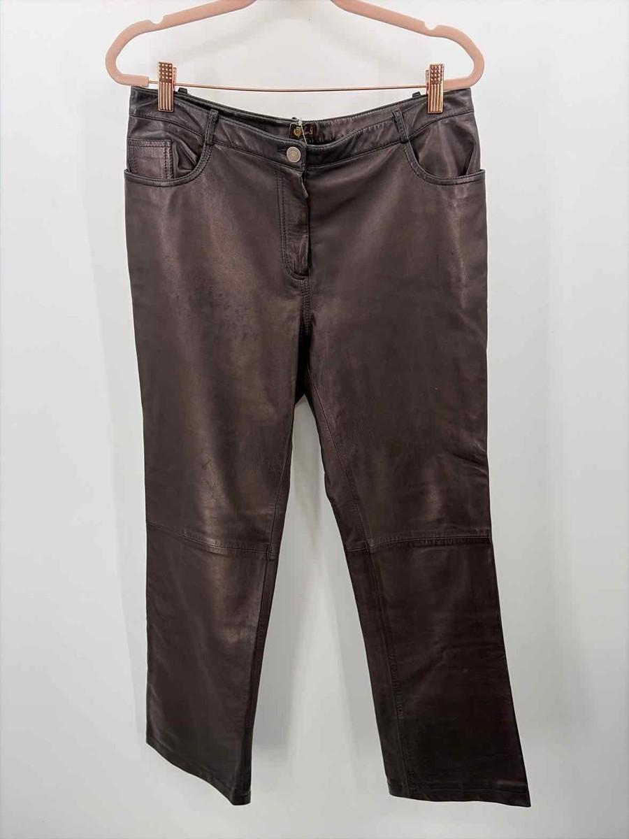 Loro Piana Brown Size 46 Leather Casual Pants | eBay
