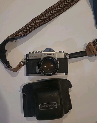 Yashica TL Electro X 35 SLR Camera with Strap Cover. Lens Free Included See Pics