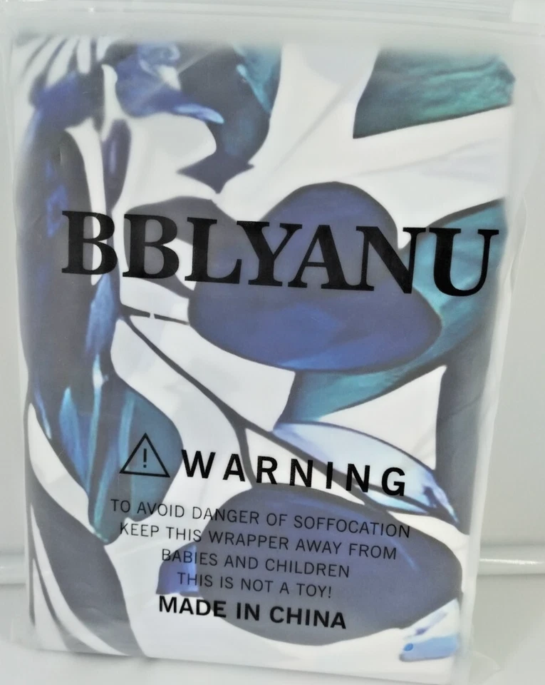 BBLYANU Cortina de Ducha con 12 Ganchos Diseño Floral Azul Foto 3 de 3