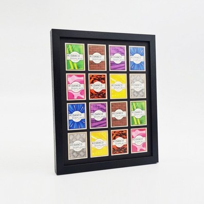 Schwarz 16 Sammelkarten Rahmen für TCG, Pokemon, MTG, Sport Display Base Set Rahmen