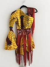 Girls African Wax Fabric Ankara Dress No Size Check Measurements Fringe