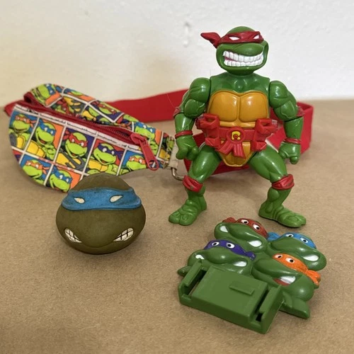Vintage Teenage Mutant Ninja Turtle Lot, Random Items Parts For Collectors Bag