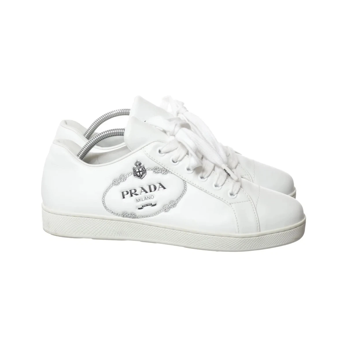 Prada, Sneaker, Größe: 38, Leder, Weiß, Damen #BfI