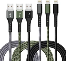 [Apple MFi Certified] iPhone Charger Fast Charging 3-Pack 3FT Lightning Cable Ny