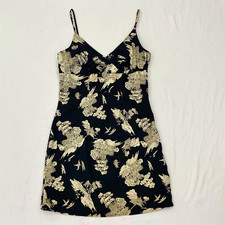 No Boundaries Sundress Mini Dress Juniors Medium 7/9 Black Pagoda Vintage Y2K