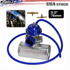 Universal Billet Aluminum Type-s Turbo Blow Off Valve Bov3 Flange Pipe Blue