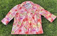 Women’s Size 16 Wear Abouts -Floral Blouse Made In USA Vtg