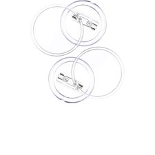 50 Pack Acrylic Clear Button Pins Badge Clear Custom Kit Blank Photo Bulk DIY