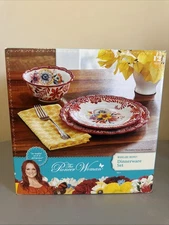 The Pioneer Woman "Woodland Whimsy" Dinnerware Set 12 Pieces Open Box