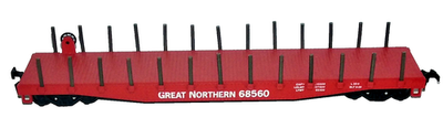 #ad NEW Assembled Athearn HO Scale Great Northern Flat Stake Car 68560 $21.96