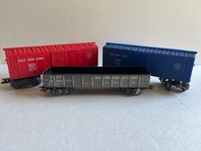 MARX - O Gauge - B&O - Boxcars 467110 (Red + Blue) & GONDOLA 254000 - 3 Vintage!