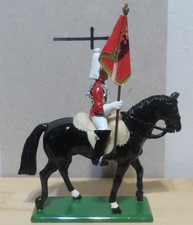 Britains Vintage Lead British Mounted Lifeguard Standard Flag Bearer 7000 Ser.