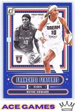 2025 Donruss WNBA #4 Rhyne Howard Franchise Features Press Proof Blue Dream