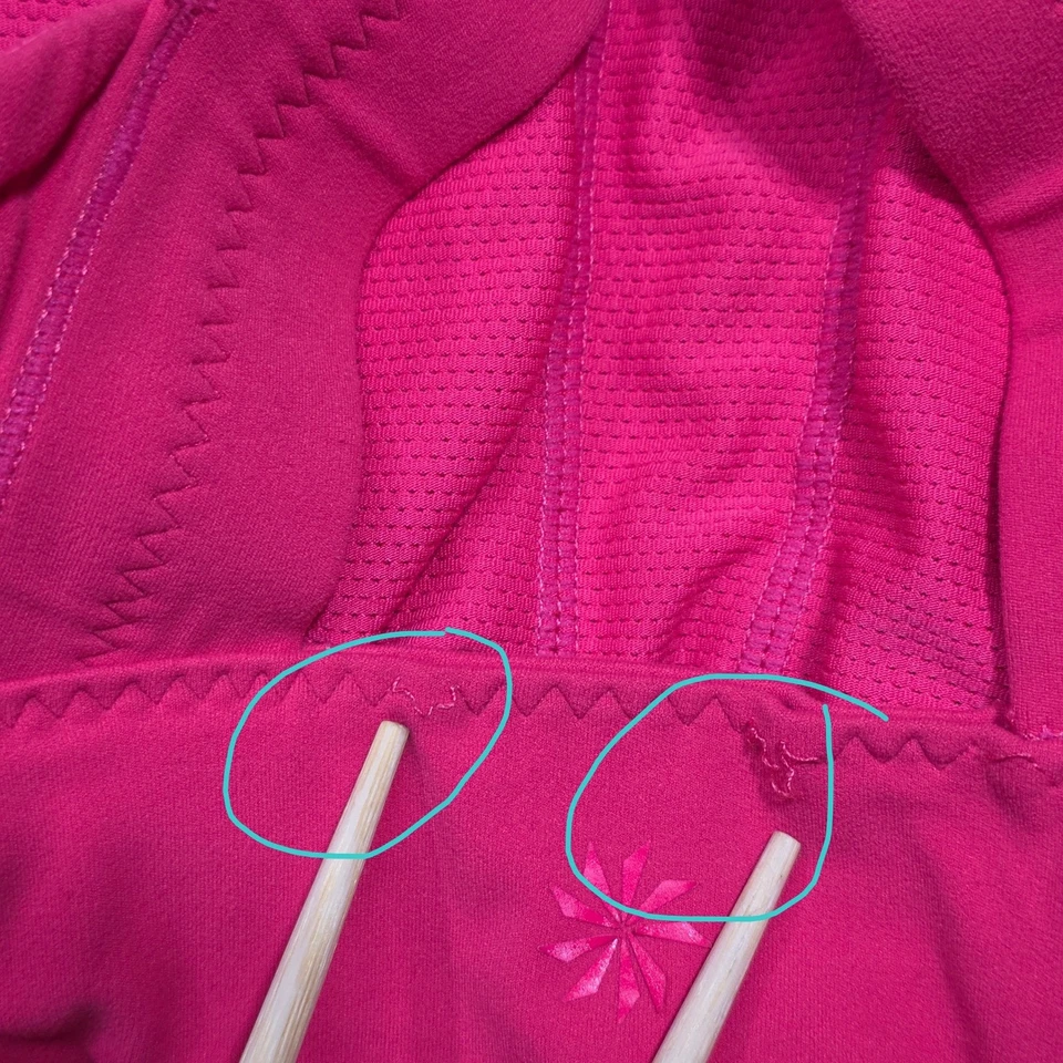 Athleta XS Pink Criss Cross Back Sports Bra Workout Running Gym Activewear READ - Image 3 of 4
