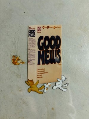 1980's GOOD MEWS Cat Food 12.5x10.5'' Animation Cel 5000A-4 Cats Carrying Box