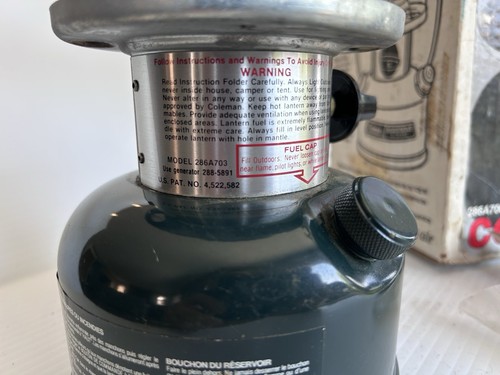 Vintage Coleman Lantern Model 286A 700C dated /90 - Made in USA - Nice Used Item - Picture 9 of 18