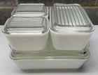 Pyrex White Refrigerator Dishes 501 502 503 With Lids READ READ READ READ READ