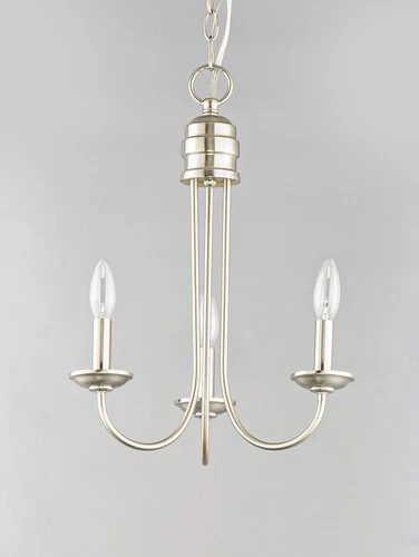 Maxim 10343 Logan 3 Light 16"W Taper Candle Chandelier - Nickel - Picture 3 of 8