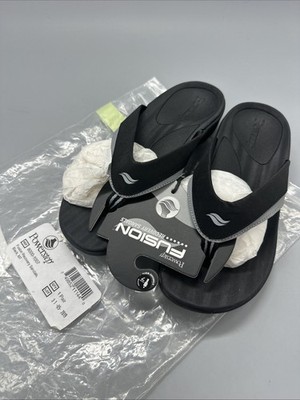 Powerstep 8000-1007 Men s Fusion Recovery Sandals Flip Flop Black Sz 7