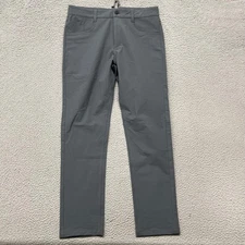 Ten Thousand Pants Mens 34x31 Gray 5 Pocket Slim Straight Mid Rise Chino
