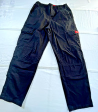 Dickies Relaxed Fit Cropped Cargo Pants Womens 1/25 Black Straight Leg Workwear