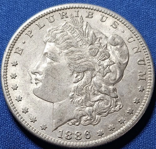 1886-S Morgan Dollar, AU+  Nice Semi-Key Date