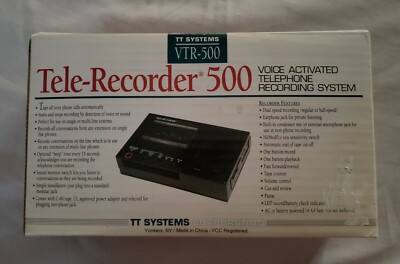 Tele-Recorder 500 - TT Systems VTR-500 - Voice Activated Tape Recording System