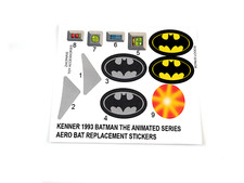 CUSTOM STICKERS for Batman The Animated Series Aero Bat - Kenner 1994