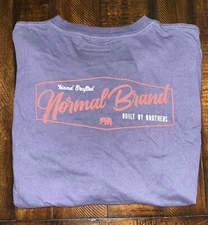 Men’s The Normal Brand Built By Brothers Long Sleeve T-shirt Blue Large