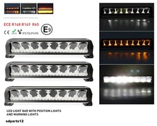 3 Pz Barra LED Fuoristrada Omologata ECE R10 R65 R146 R149 Doppia Luce Posizione