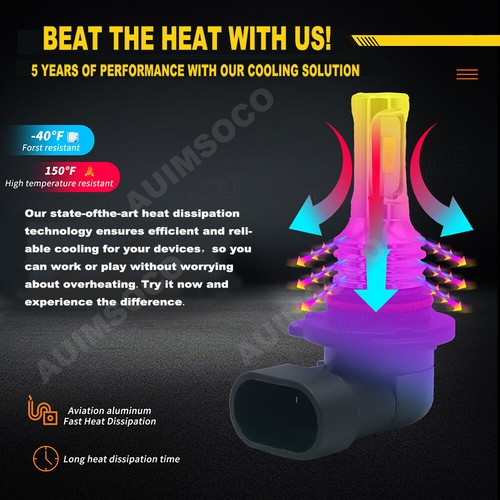 9005 9006 LED Headlights Kit Combo Bulbs 6000K High-Low Beam Super White Bright - 第 13/15 張圖片